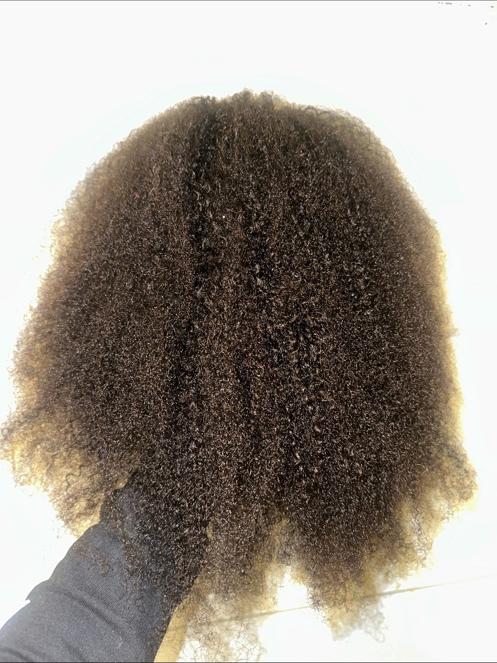 100% human hair Black Afro Kinky Curly Headband Wig headband wig 18 “ inches - Picture 4 of 4
